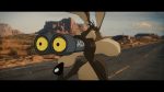 Wile E. Coyote uses ACME binoculars