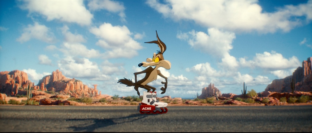 Wile E. Coyote on ACME skates
